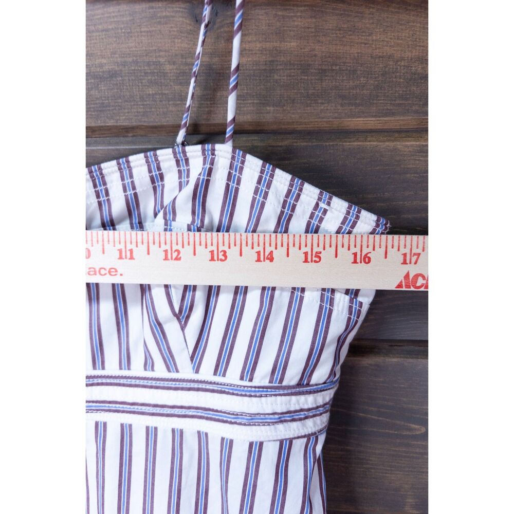 J.Crew Empire Waist Dress Striped Cotton Poplin Midi 12P Large MSRP $168 - Picture 9 of 10